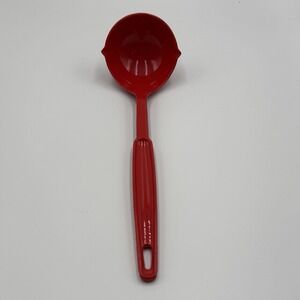 Vintage EKCO‎ Red Plastic Soup Ladle USA Made Mid Century Kitchen Utensil